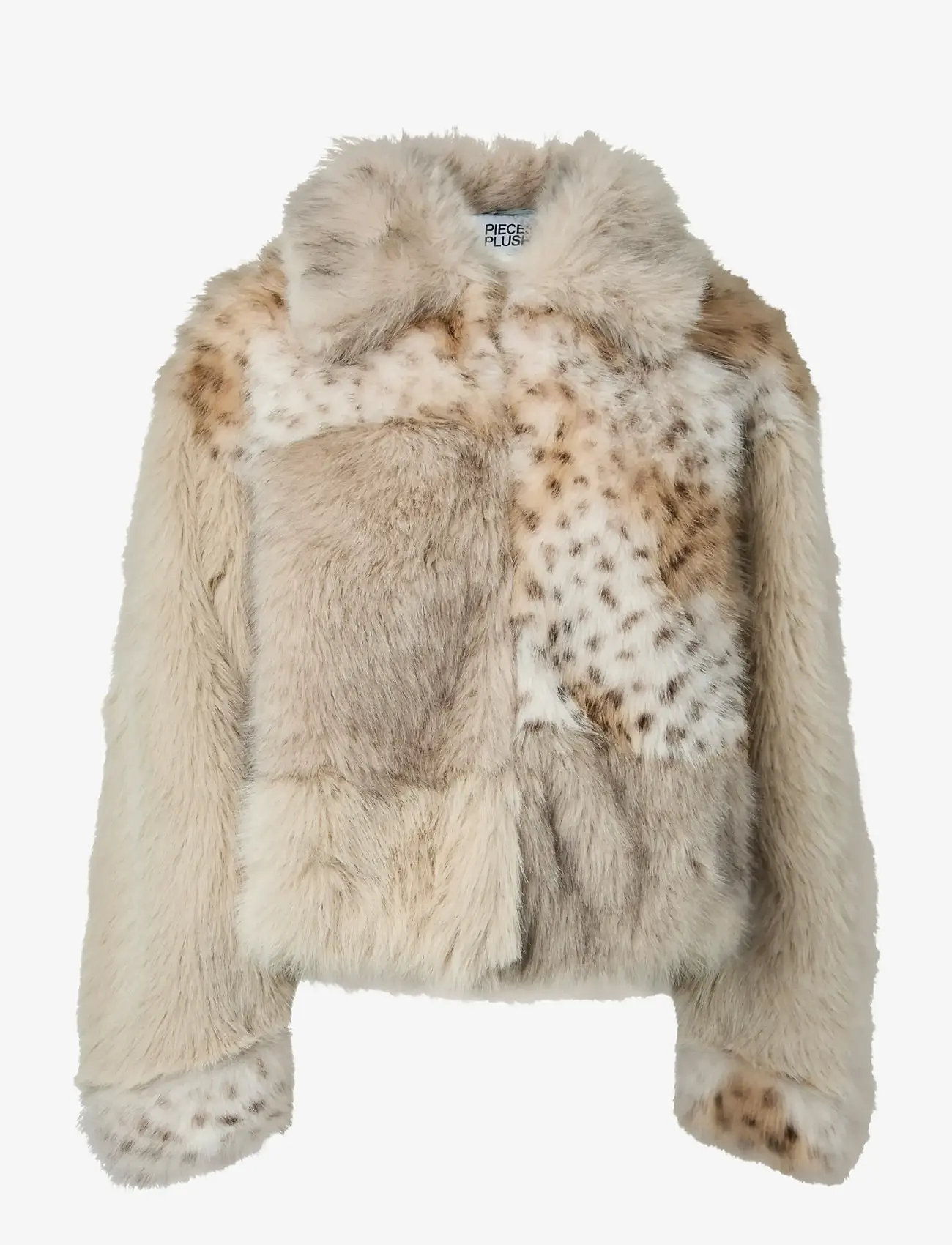 Pieces - PCPLUSH SHORT FLUFFY JACKET - ytterkläder - porpoise - 0