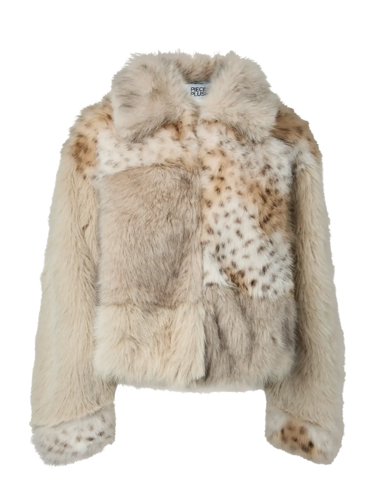 Pieces - PCPLUSH SHORT FLUFFY JACKET - ytterkläder - porpoise - 1