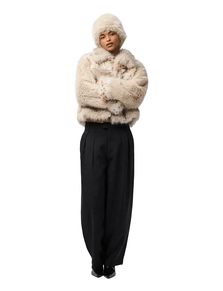 Pieces - PCPLUSH SHORT FLUFFY JACKET - kunstpelz - porpoise - 3