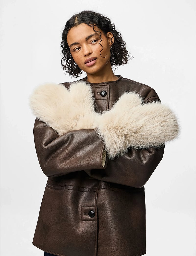 Pieces - PCPLUSH FLUFFY MITTENS - luffer - porpoise - 3