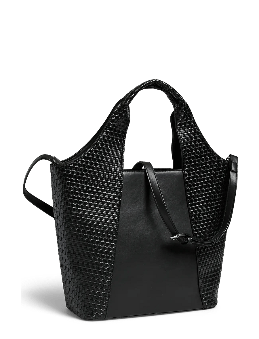 Pieces - PCGINURLA BRAIDED CROSS BODY BAG - umhängetaschen - black - 0