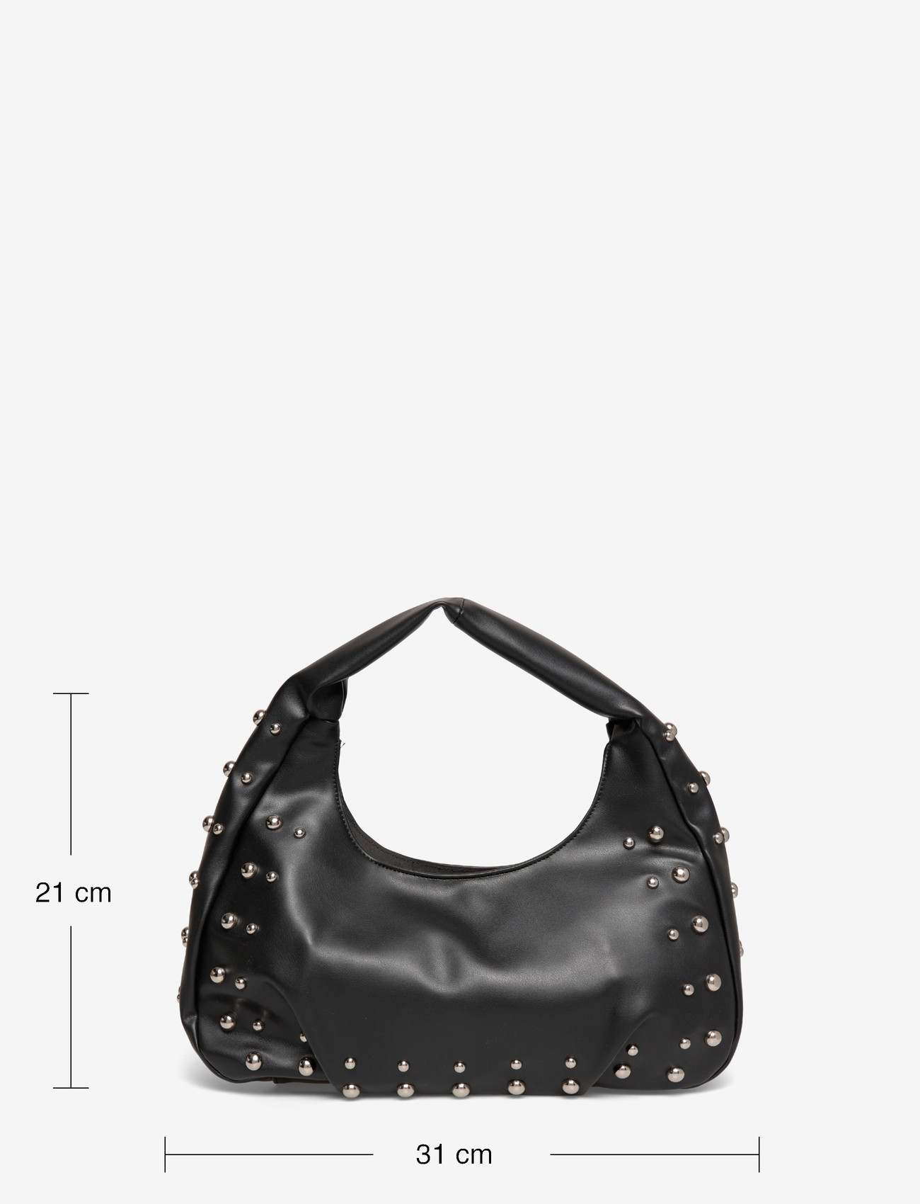 Pieces - PCGESSICA STUDS SHOULDER BAG - festtøj til outletpriser - black - 3
