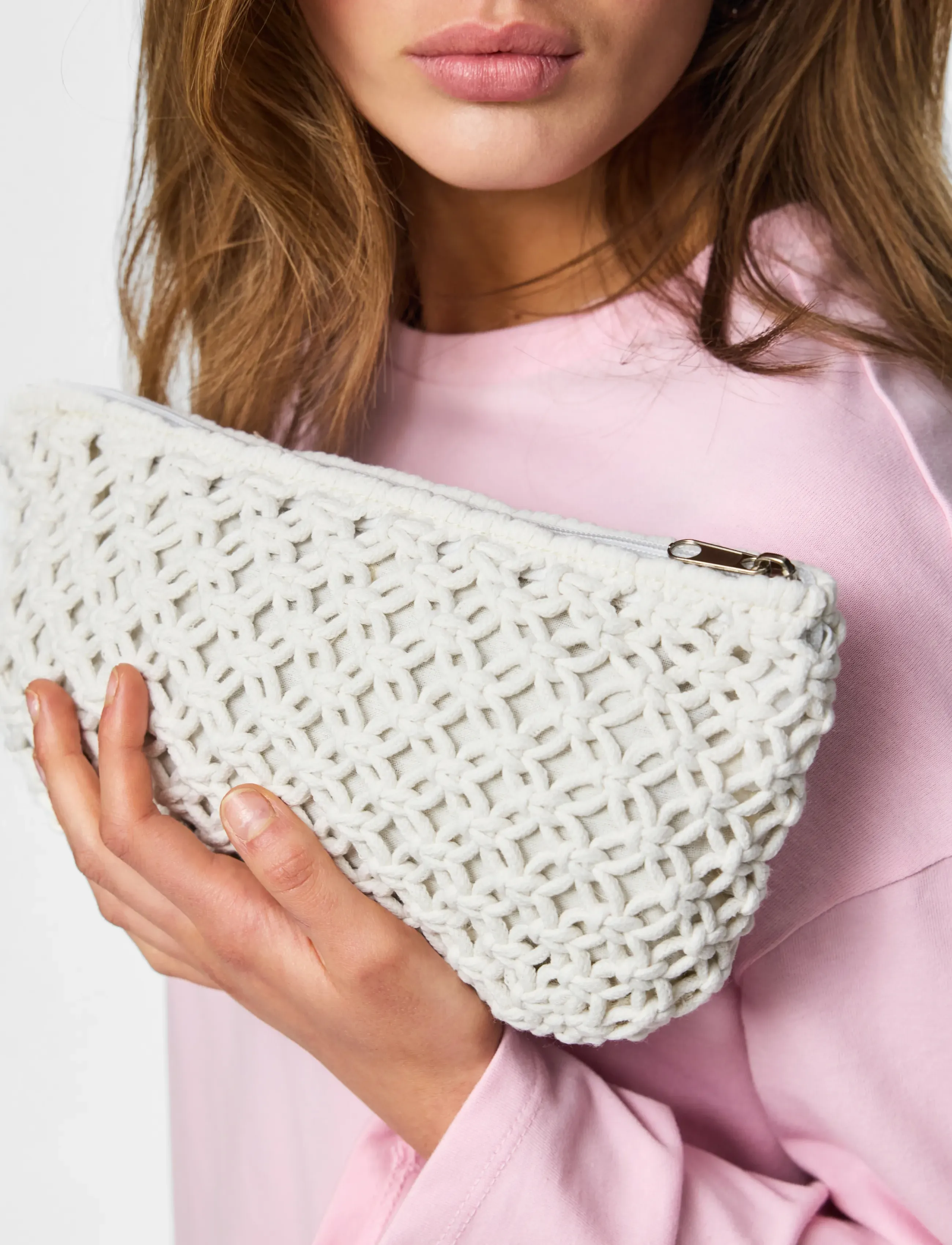 Pieces - PCGANNA CROCHET CLUTCH - special occasions - cloud dancer - 2