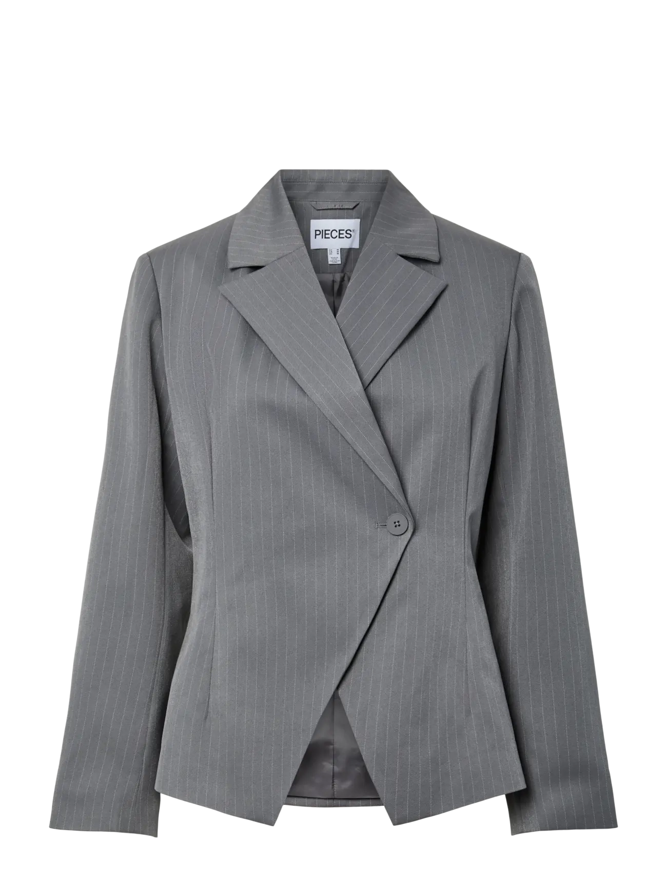 Pieces PCFALKA LS FITTET PINSTRIPED BLAZER D2D - Transitional Layering - GREY PINSTRIPE / grey