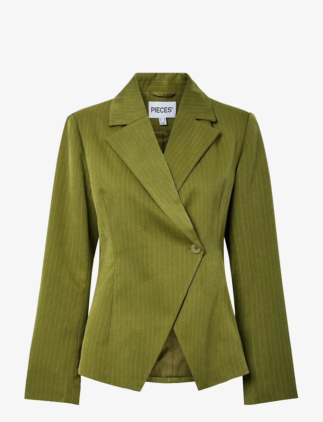 Pieces - PCFALKA LS FITTET PINSTRIPED BLAZER D2D - enkelknäppta kavajer - sphagnum - 1