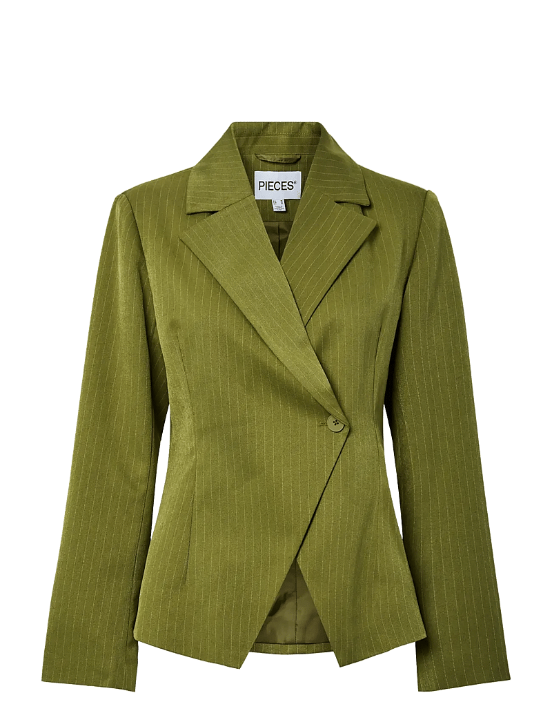 Pieces - PCFALKA LS FITTET PINSTRIPED BLAZER D2D - enkelknäppta kavajer - sphagnum - 1