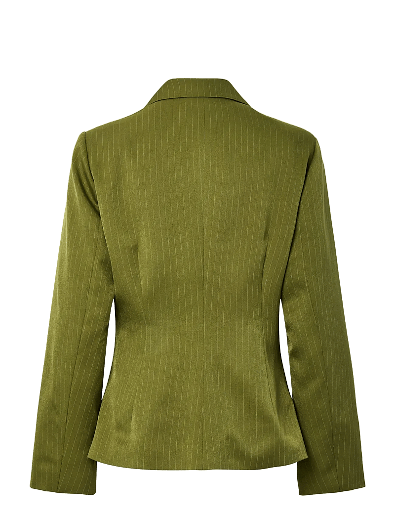 Pieces - PCFALKA LS FITTET PINSTRIPED BLAZER D2D - enkelknäppta kavajer - sphagnum - 2