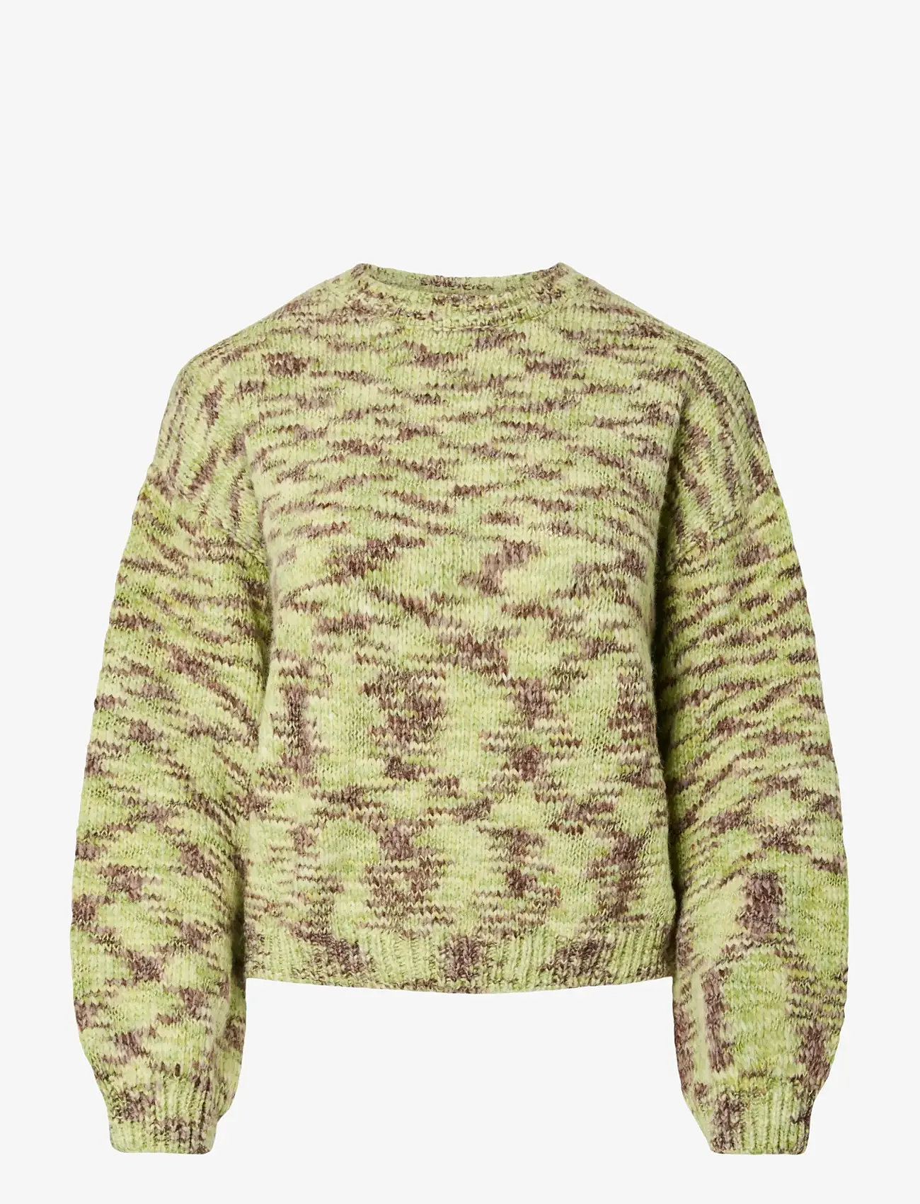 Pieces - PCFILLA LS O-NECK PULLOVER KNIT D2D - höstkläder - sphagnum - 0