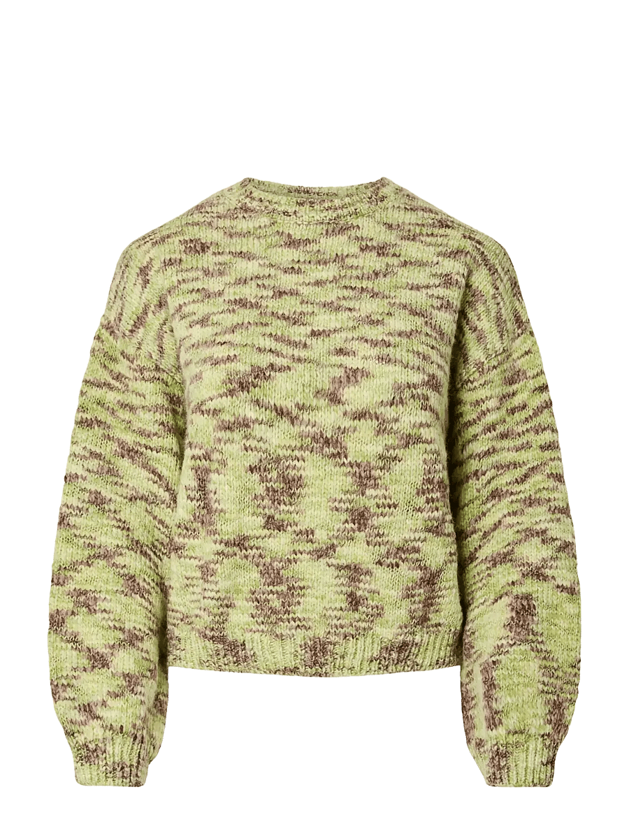 Pieces - PCFILLA LS O-NECK PULLOVER KNIT D2D - pullover - sphagnum - 1