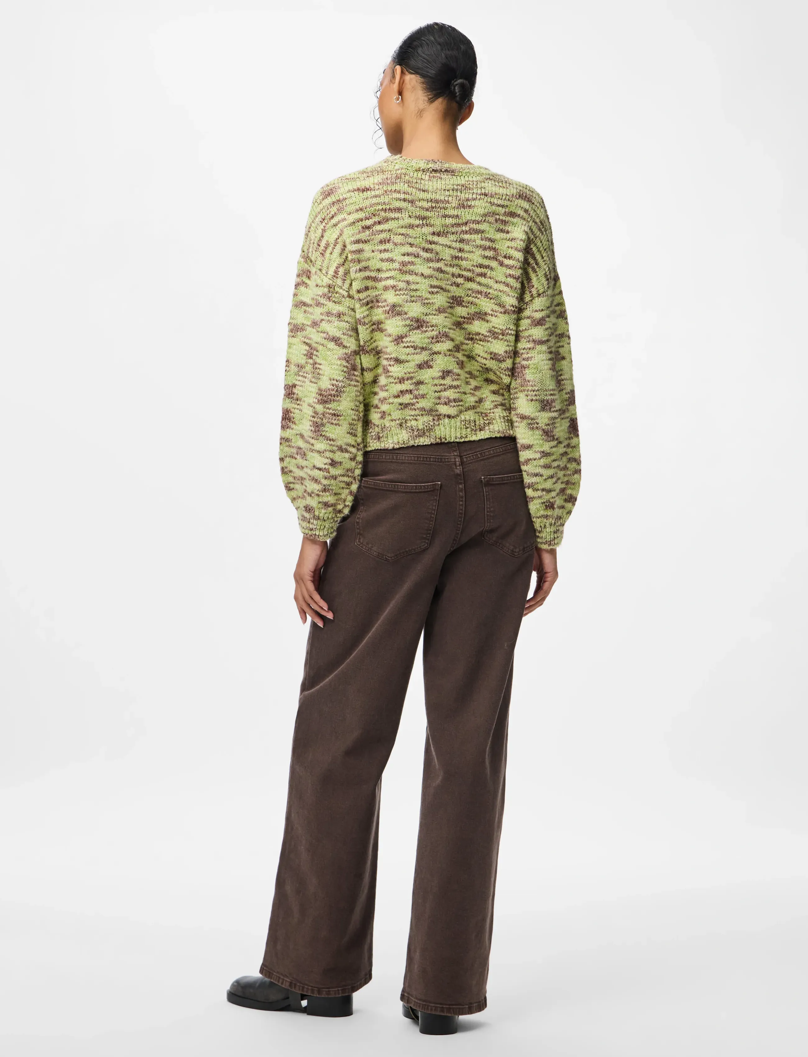 Pieces - PCFILLA LS O-NECK PULLOVER KNIT D2D - trøjer - sphagnum - 3