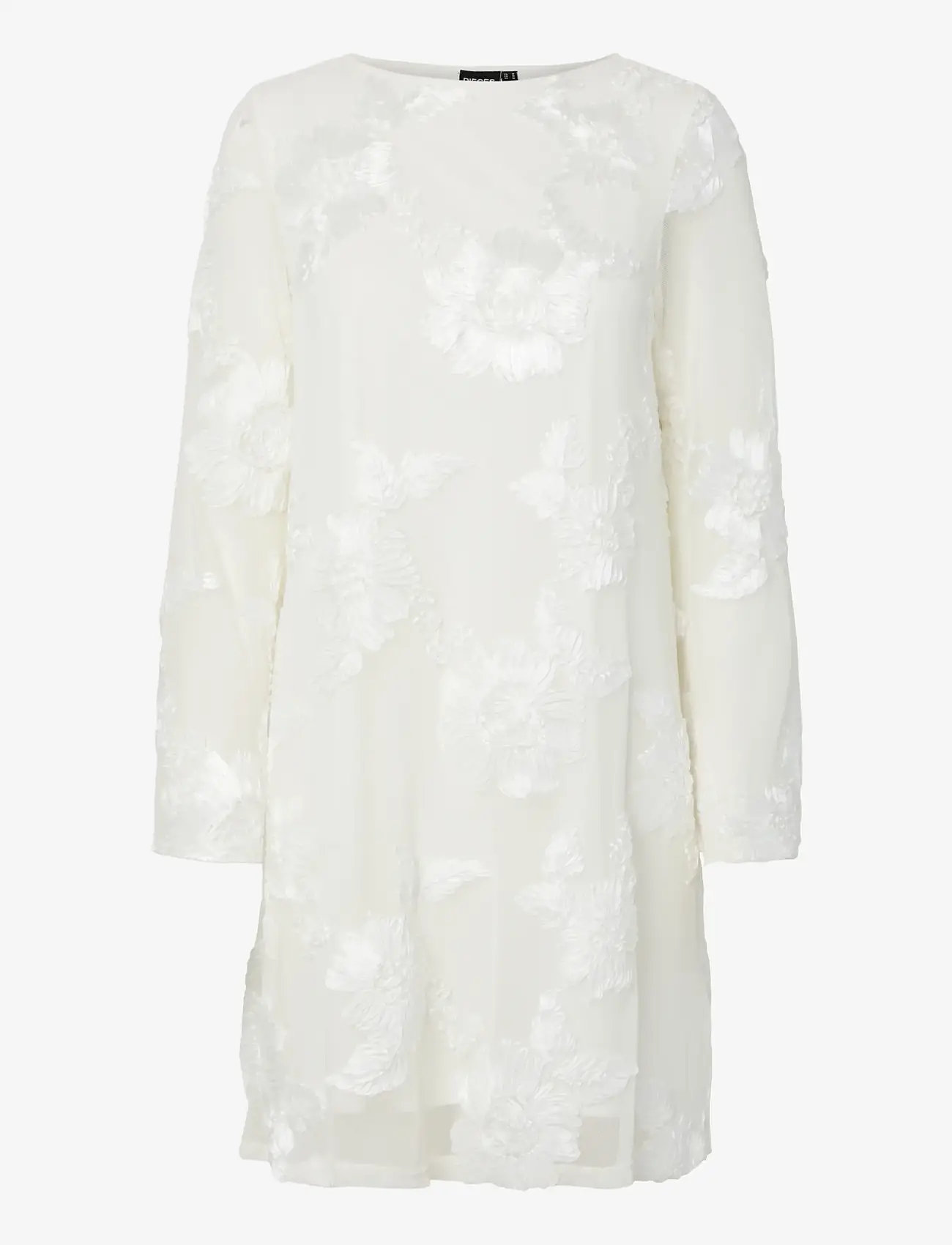 Pieces - PCEVA LS LOOSE DRESS JRS BC - midi kjoler - cloud dancer - 0