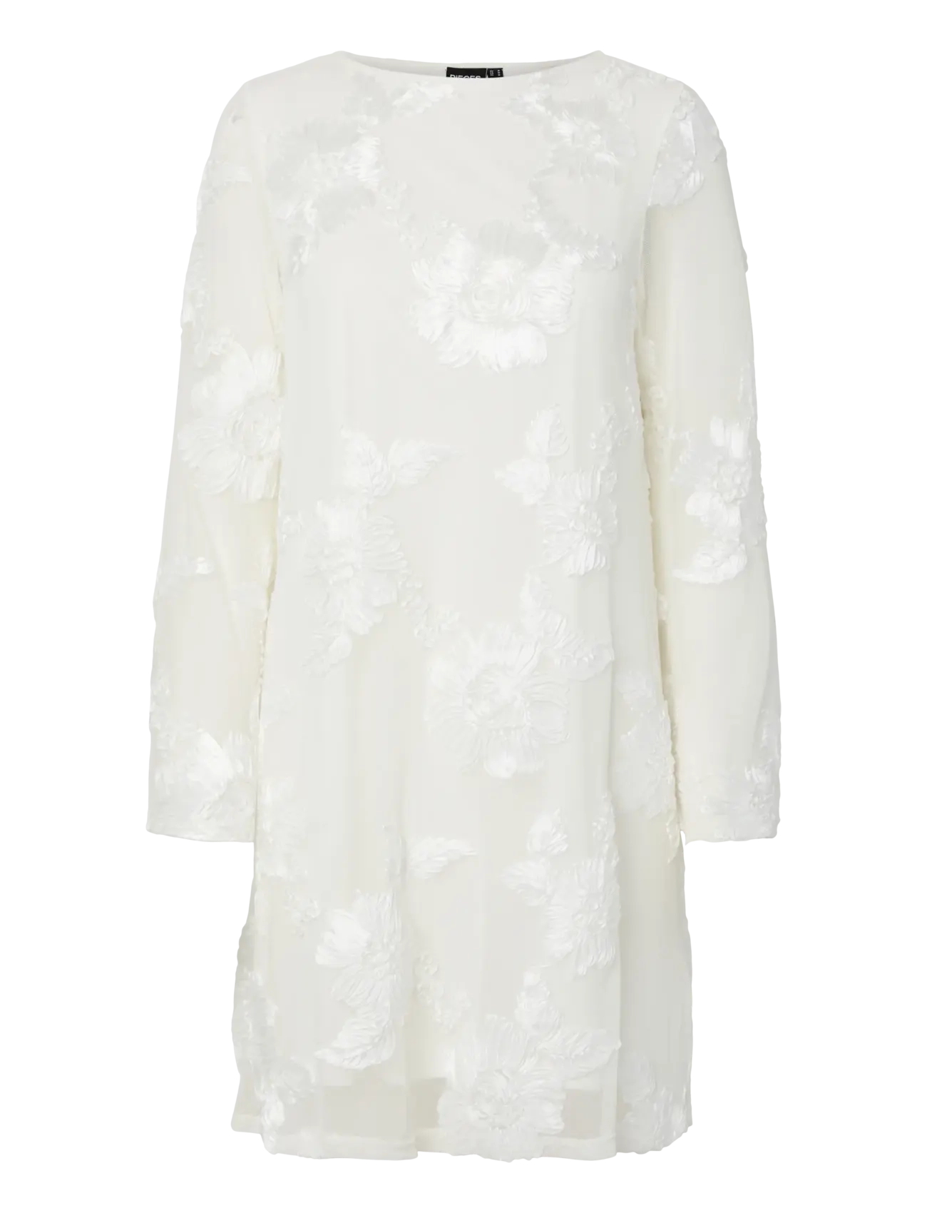 Pieces PCEVA LS LOOSE DRESS JRS BC - Midikleider - CLOUD DANCER / cream