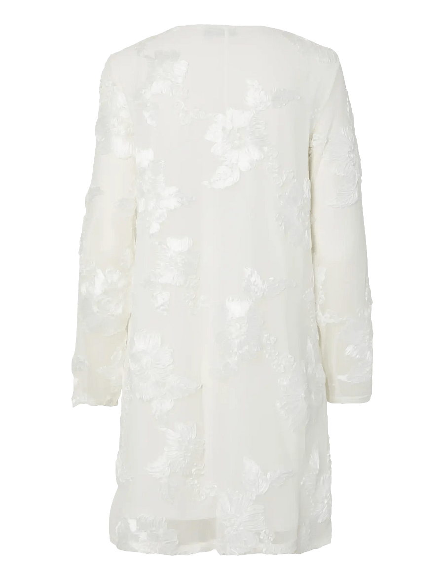 Pieces - PCEVA LS LOOSE DRESS JRS BC - midiklänningar - cloud dancer - 1