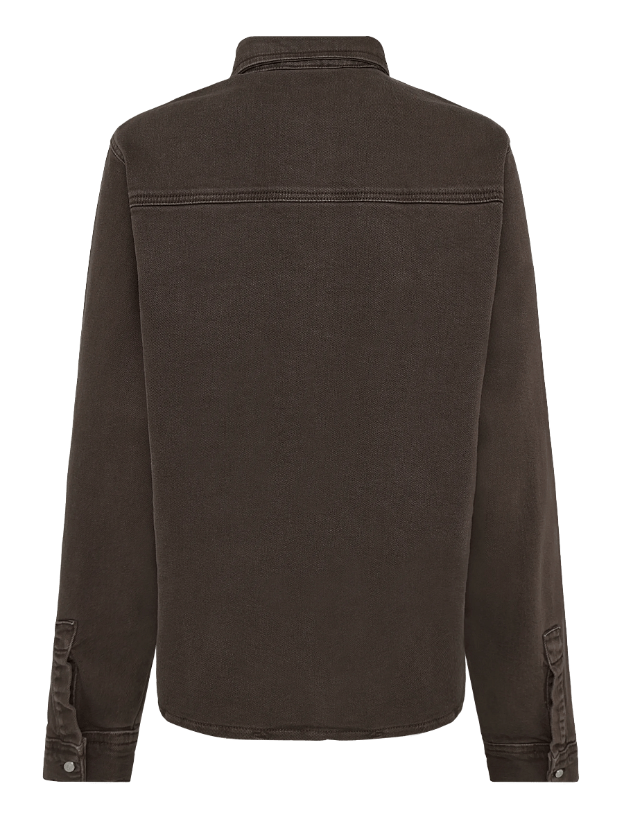 Pieces - PCSILKE LS SHIRT DNM BC - jeanshemden - hot fudge - 2