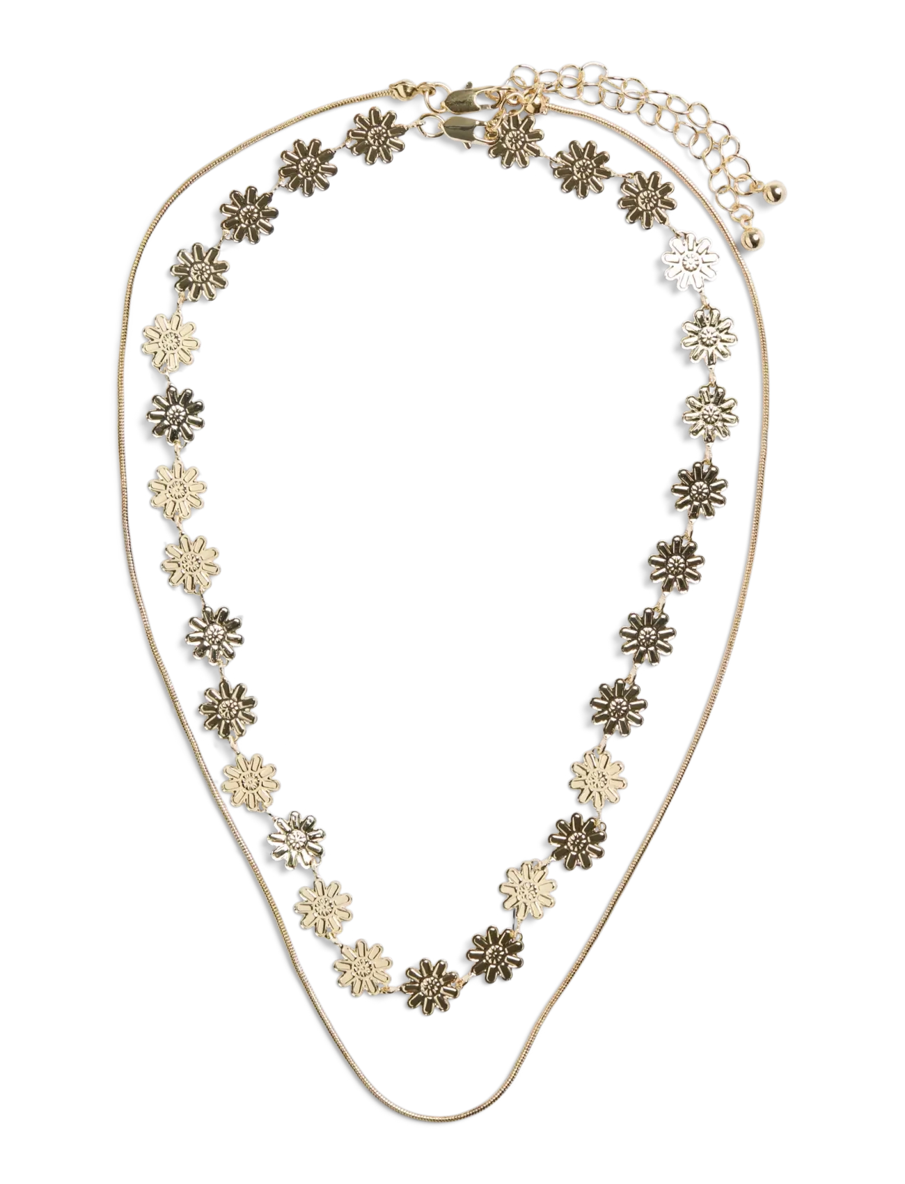 Pieces Pcgessa Necklace 2-Pack, One Size, Necklaces, Gold - Statement Frauen