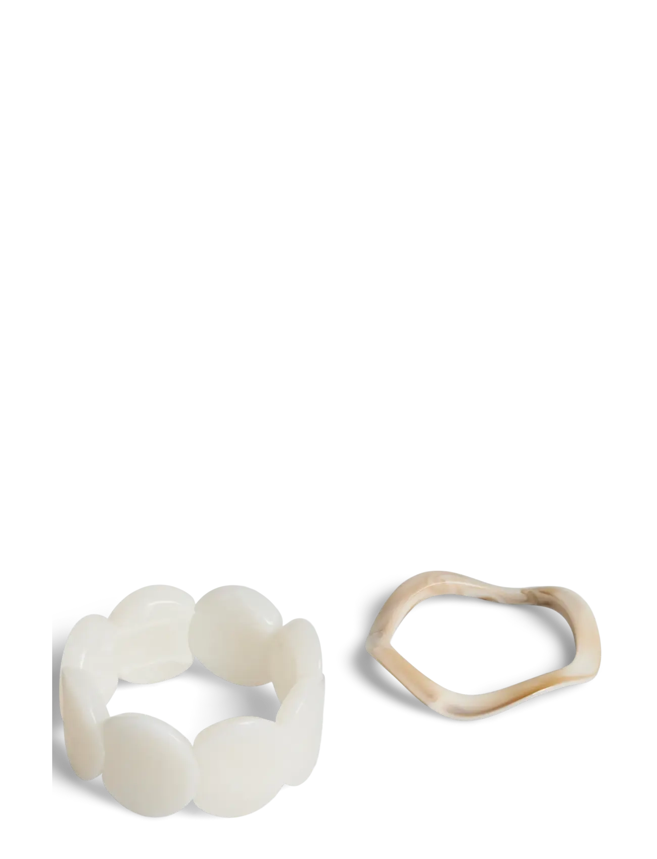 Pieces Pcgia Bracelet 2-Pack, One Size, White, Smykker > Ringe, Dame