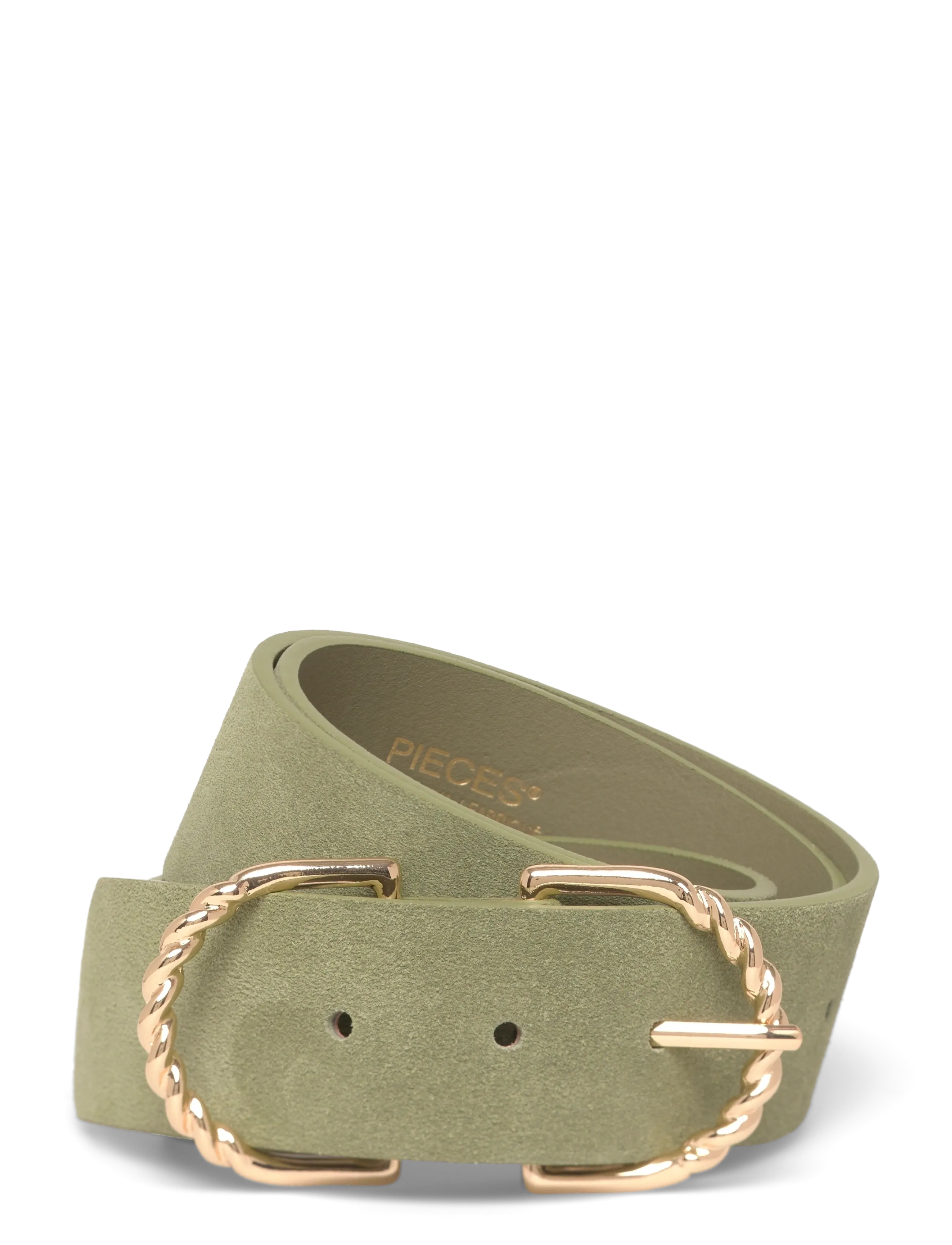 Pieces Pcginiesta Suede Jeans Belt, 95, Khaki green, Belts > Casual Belt, Dame