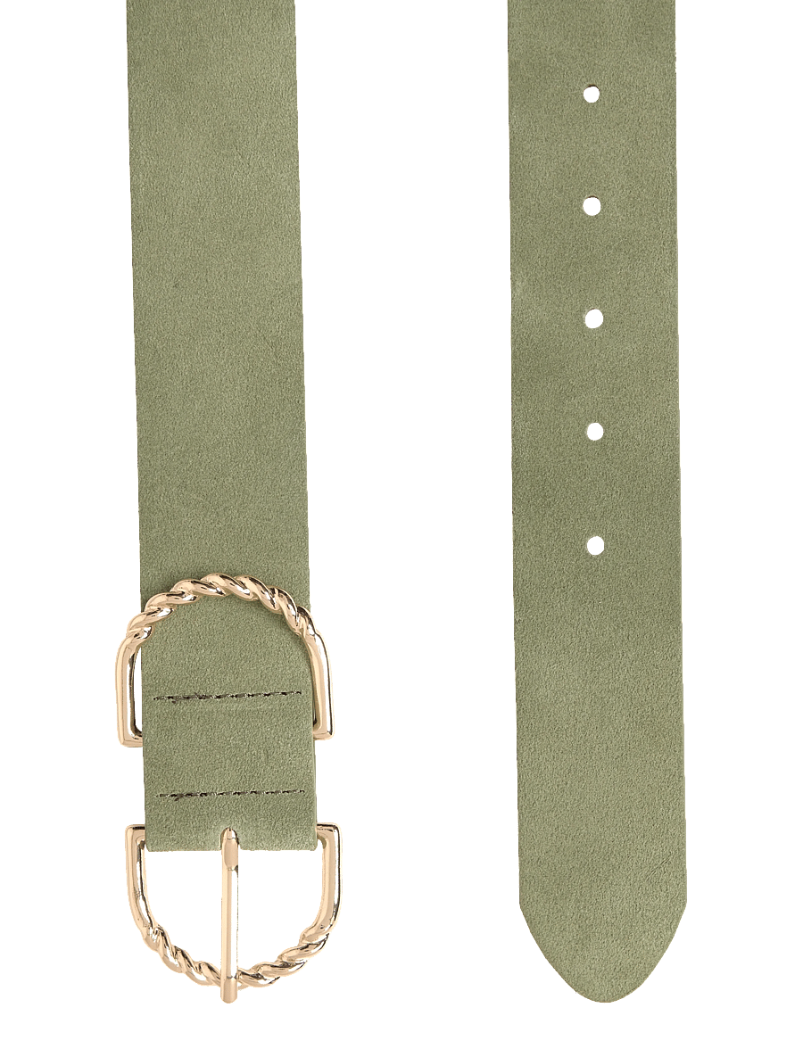 Pieces - PCGINIESTA SUEDE JEANS BELT - ledergürtel - sphagnum - 1