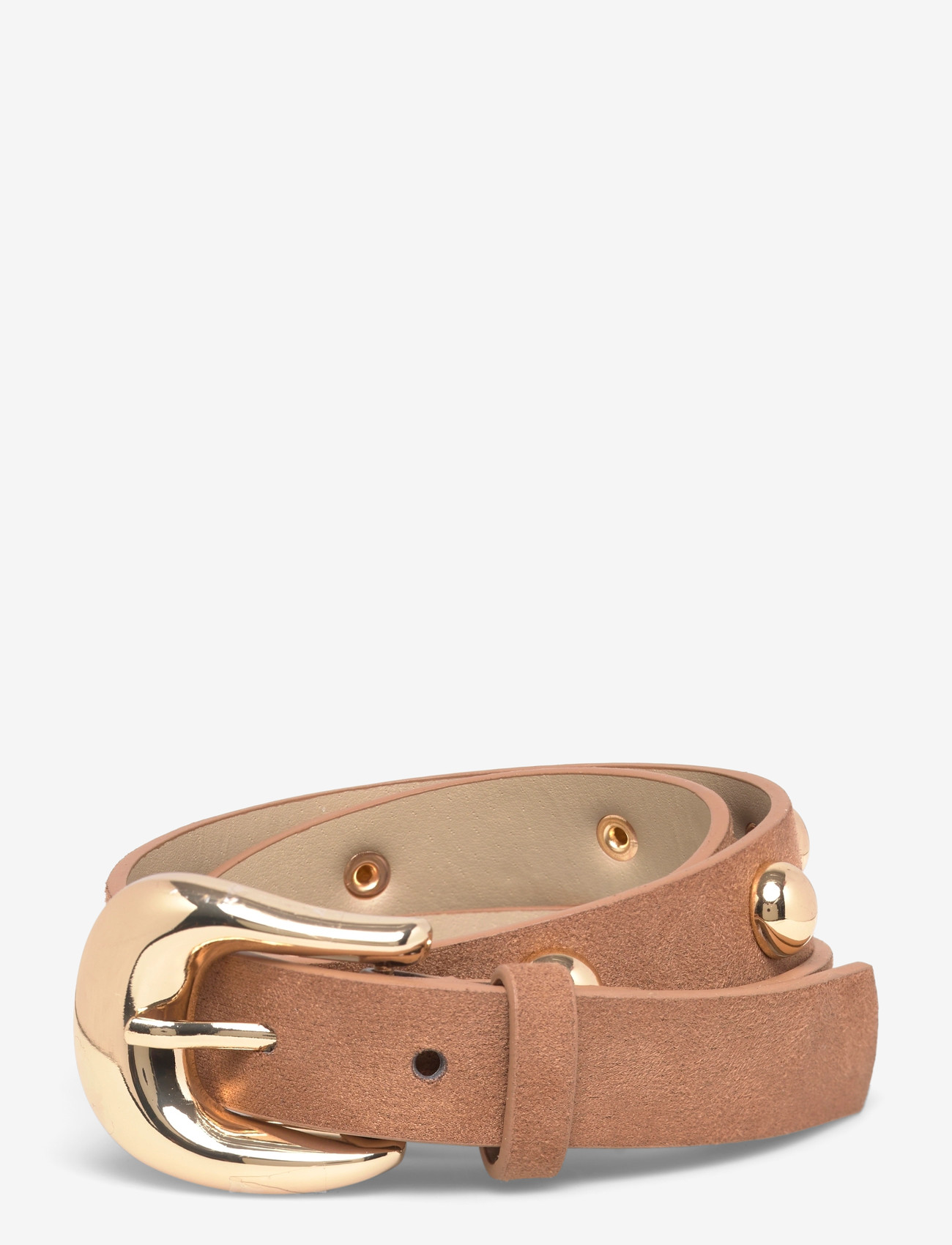 Pieces - PCGESSICA STUD JEANS BELT - vardagsskärp - rawhide - 0