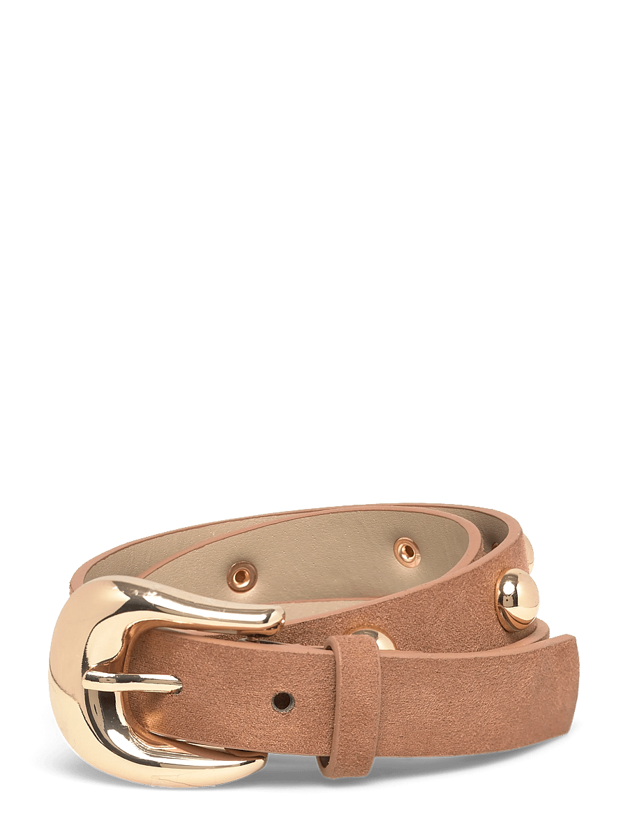 Pieces - PCGESSICA STUD JEANS BELT - vabaajavööd - rawhide - 0