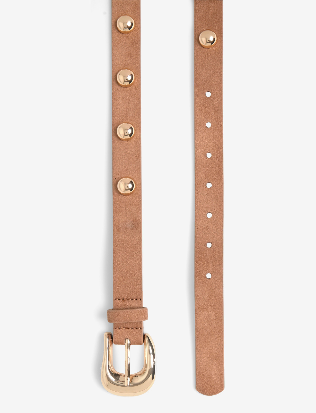Pieces - PCGESSICA STUD JEANS BELT - vardagsskärp - rawhide - 1