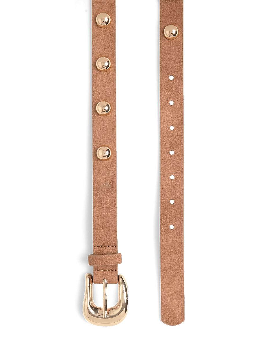 Pieces - PCGESSICA STUD JEANS BELT - vabaajavööd - rawhide - 1
