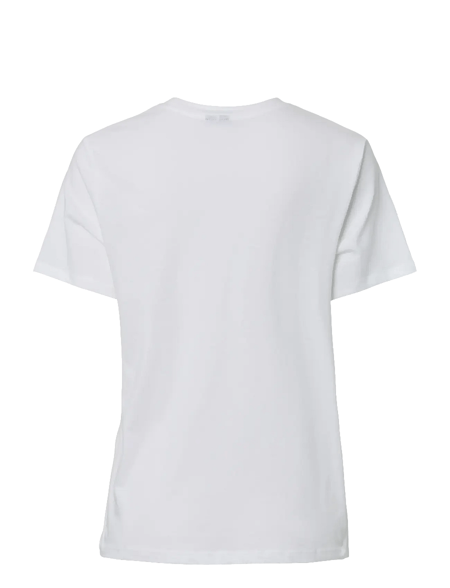 Pieces - PCGAK SS EMBROIDERY T-SHIRT JRS BC - t-shirts - bright white - 1