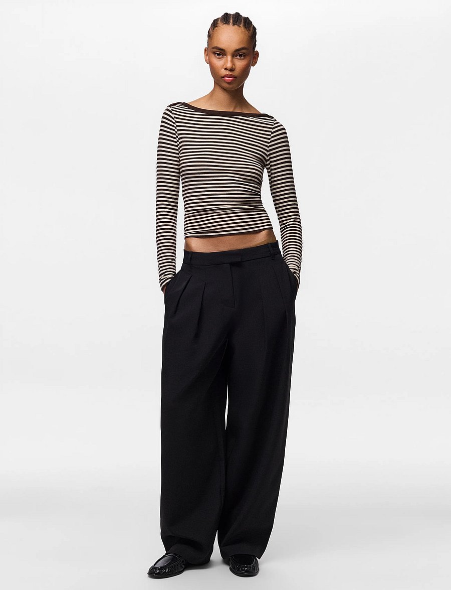 Pieces - PCOLIVIA MW BARREL PANTS NOOS BC - barrel-püksid - black - 0