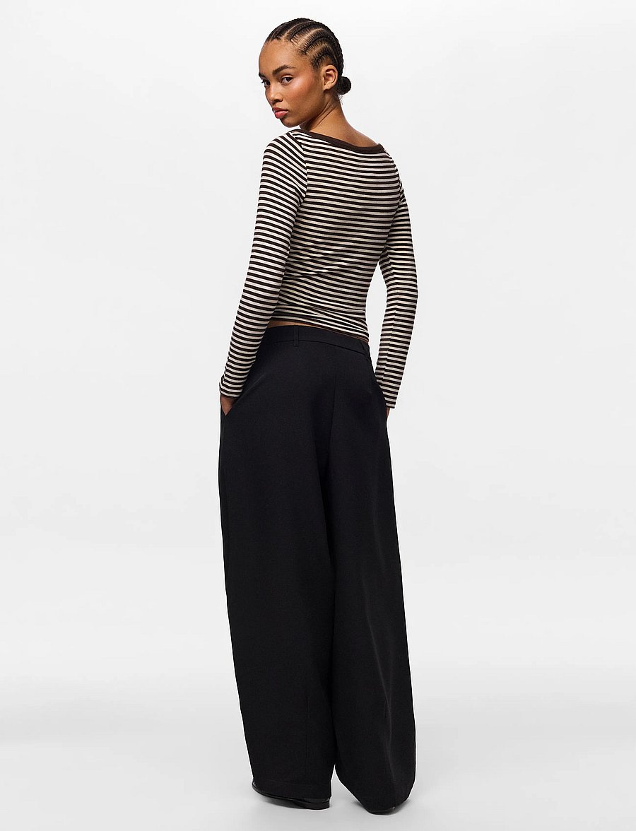 Pieces - PCOLIVIA MW BARREL PANTS NOOS BC - barrel-püksid - black - 3