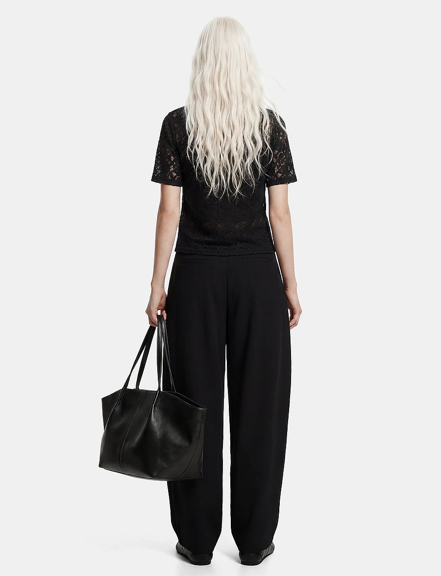 Pieces - PCOLIVIA MW BARREL PANTS NOOS BC - barrel-bukser - black - 4