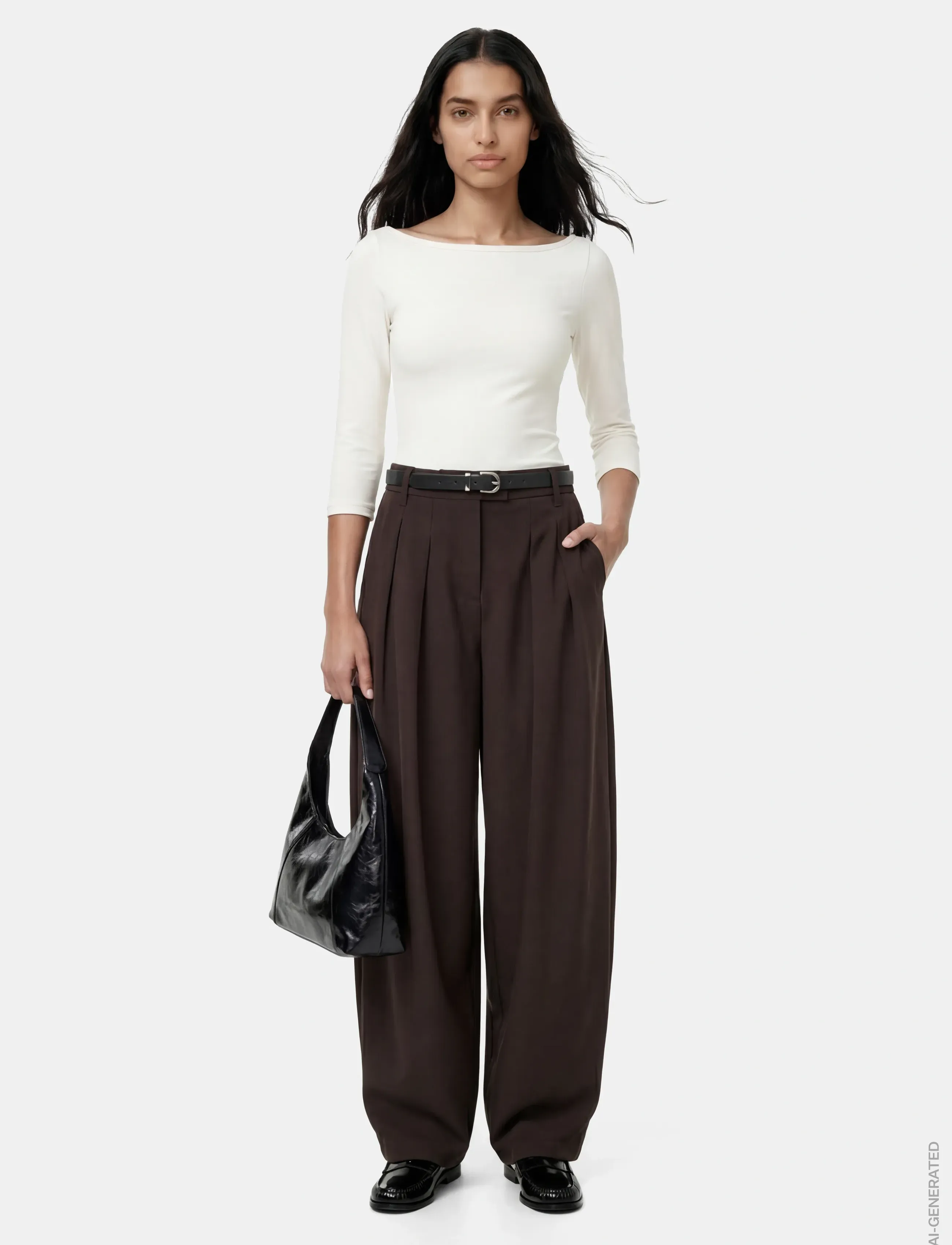 Pieces - PCOLIVIA MW BARREL PANTS NOOS BC - barrel-bukser - delicioso - 4