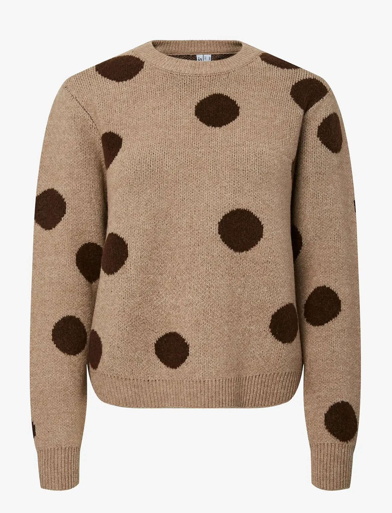 Pieces - PCOSLA LS O-NECK KNIT PULLOVER D2D - laveste priser - toasted coconut - 0