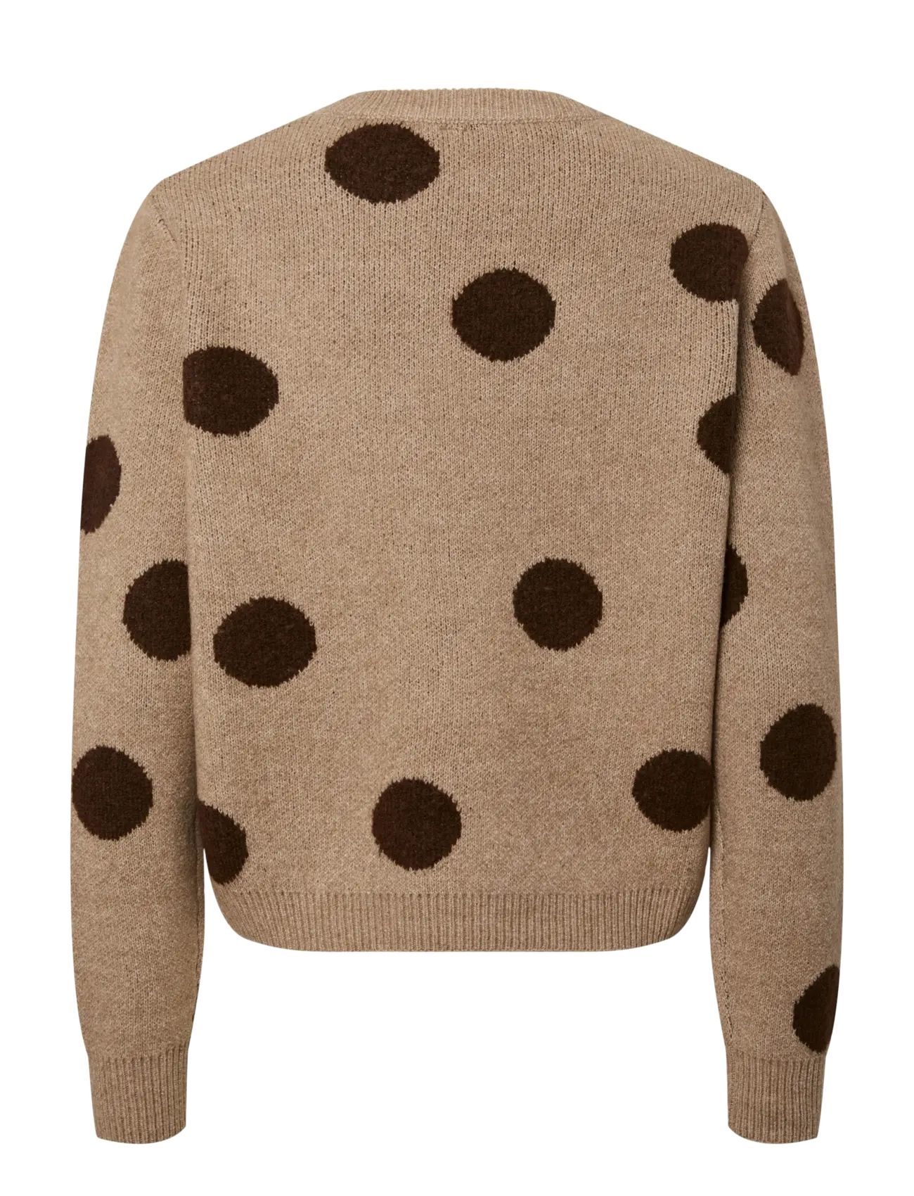 Pieces - PCOSLA LS O-NECK KNIT PULLOVER D2D - tröjor - toasted coconut - 1