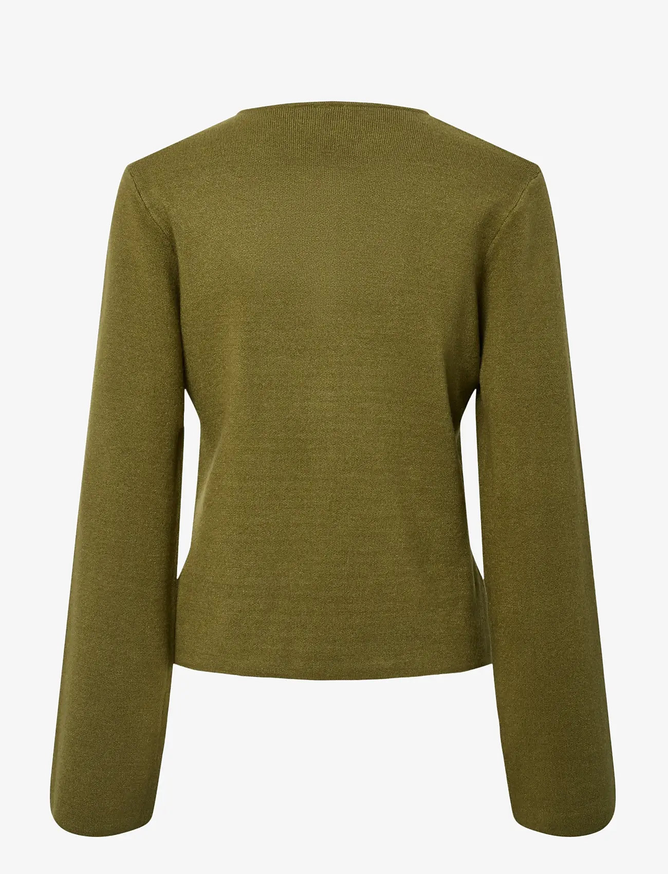 Pieces - PCFARIE LS O-NECK SPLIT KNIT D2D FSY - cardigans - sphagnum - 2