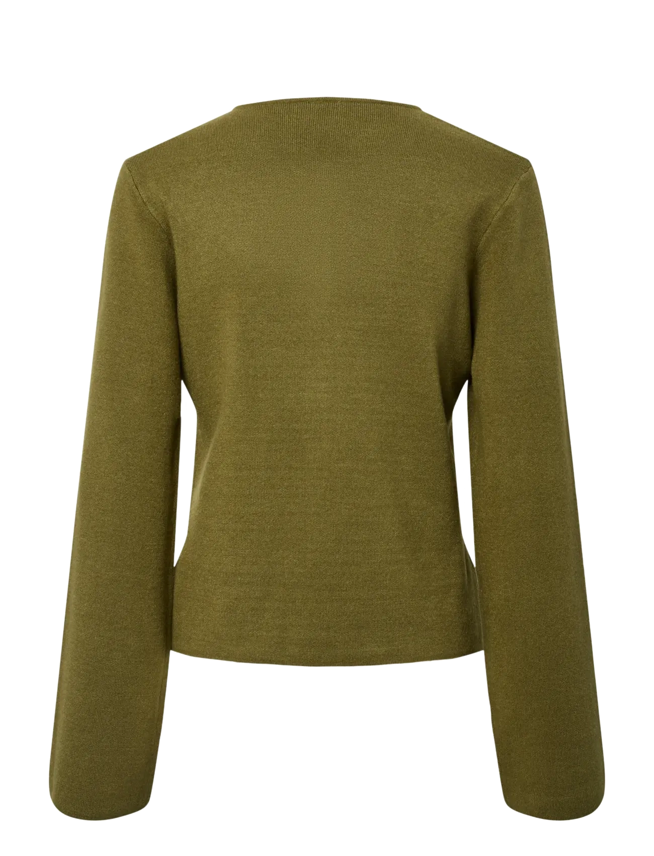 Pieces - PCFARIE LS O-NECK SPLIT KNIT D2D FSY - koftor - sphagnum - 2