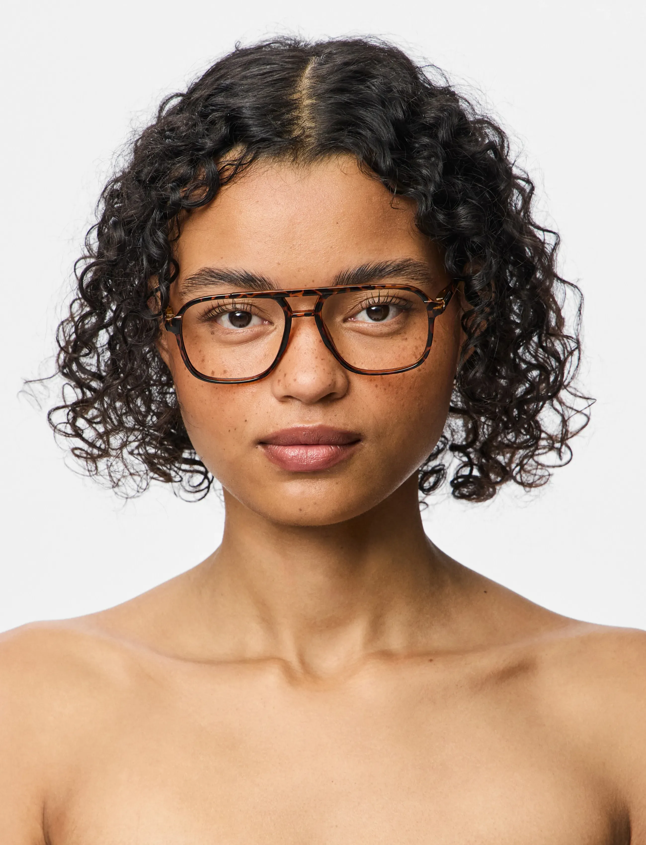 Pieces PCDENIA BLUE LIGHT GLASSES BUNDLE BC - Blaulichtbrillen - BLACK / brown