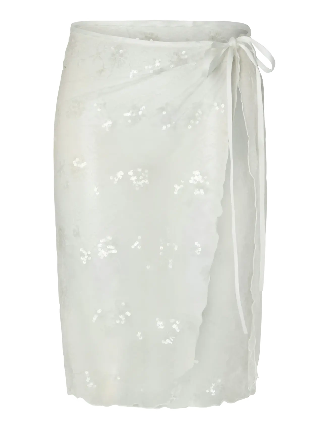 PCNATASJA LACE SARONG - BRIGHT WHITE