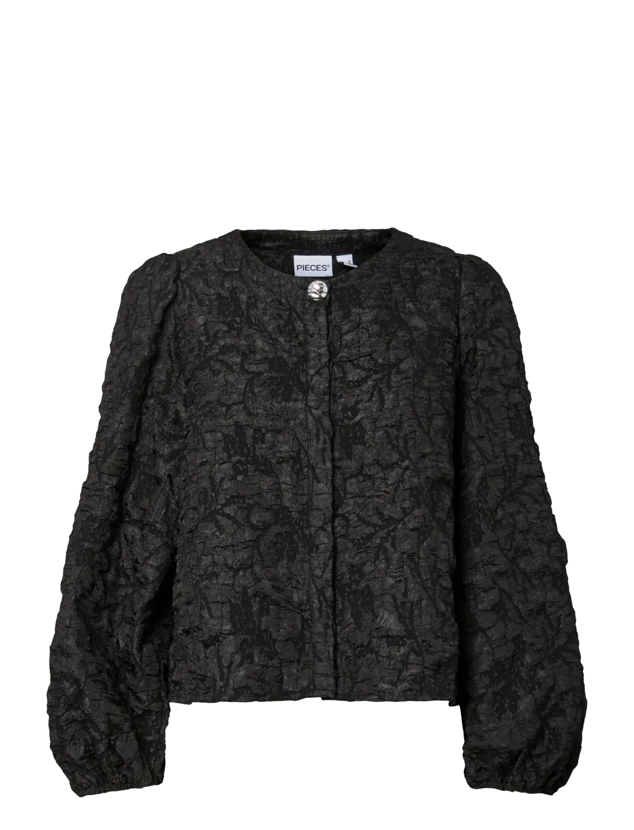 Pieces PCGRETCHEN LS TOP WVN D2D - Pieces - BLACK / black