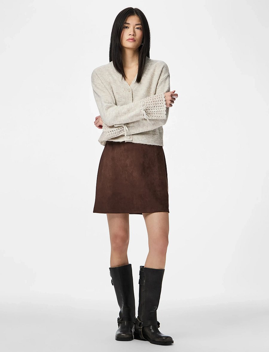 Pieces - PCSMILLA LS KNIT CARDIGAN D2D - kardiganid - dove - 4