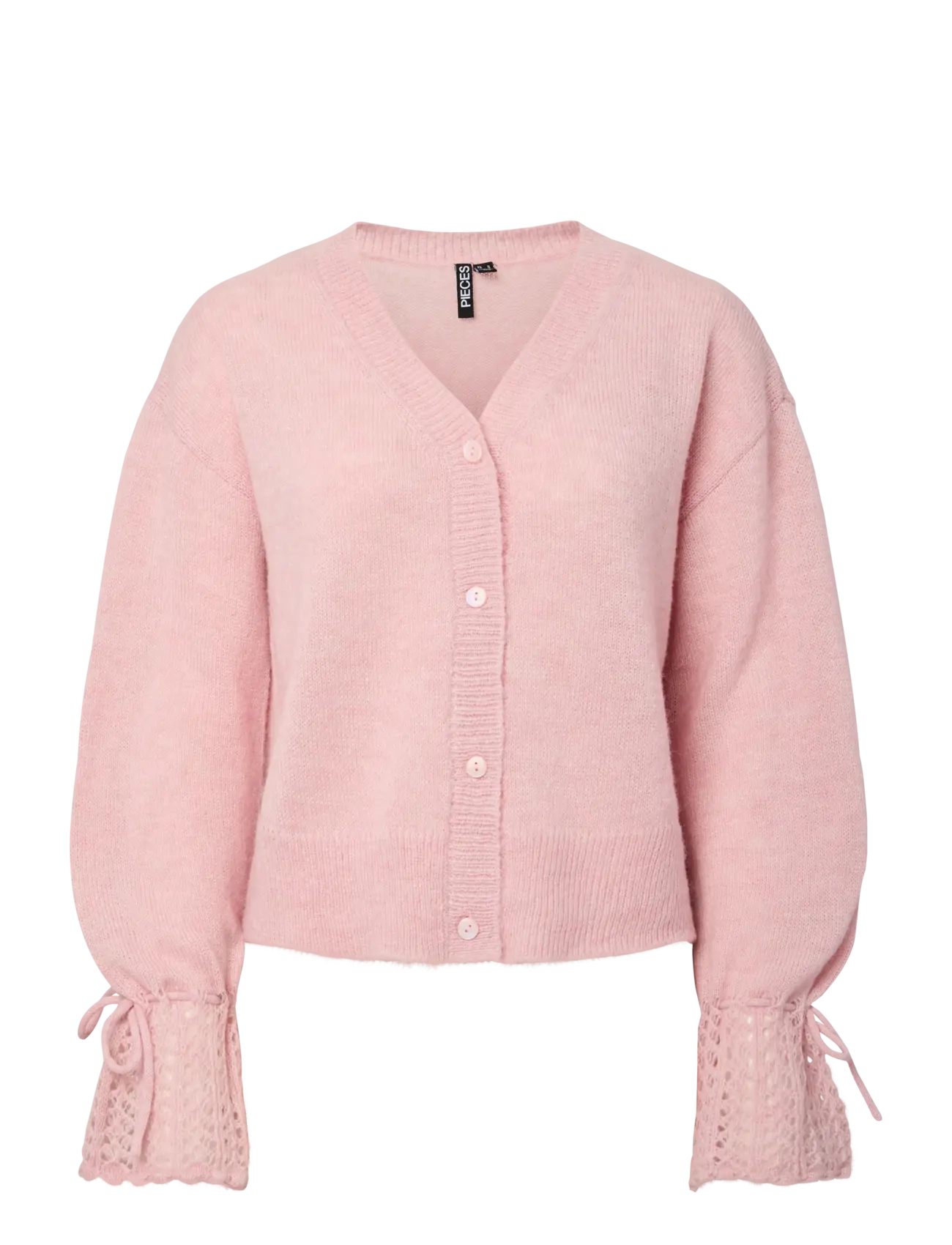 Pieces PCSMILLA LS KNIT CARDIGAN D2D - Strik - PINK TULLE / pink/rose