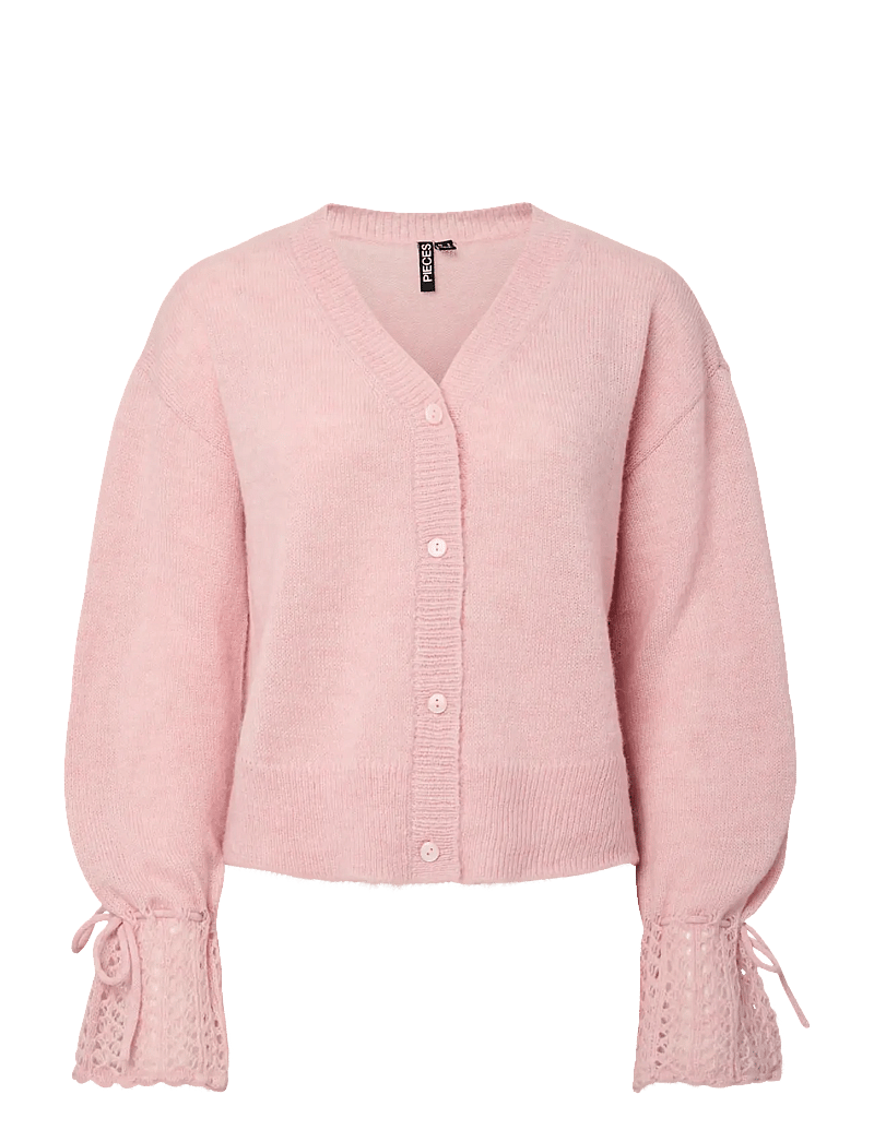 Pieces - PCSMILLA LS KNIT CARDIGAN D2D - cardigans - pink tulle - 1