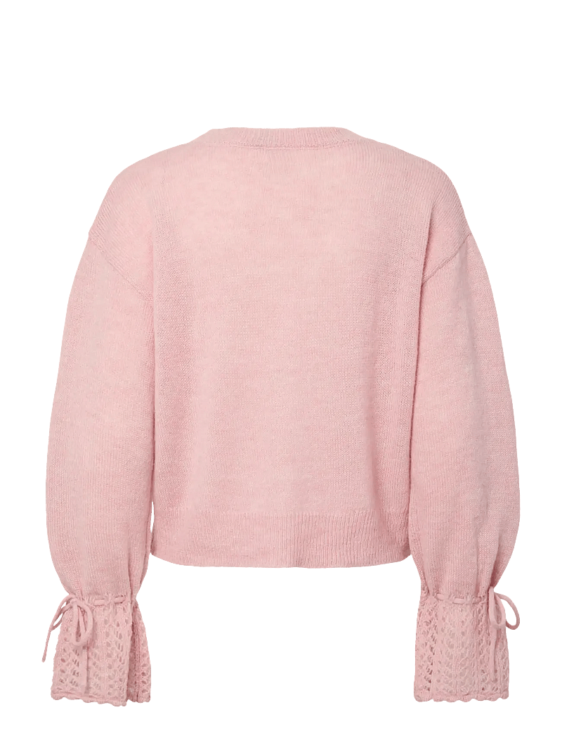 Pieces - PCSMILLA LS KNIT CARDIGAN D2D - cardigans - pink tulle - 2