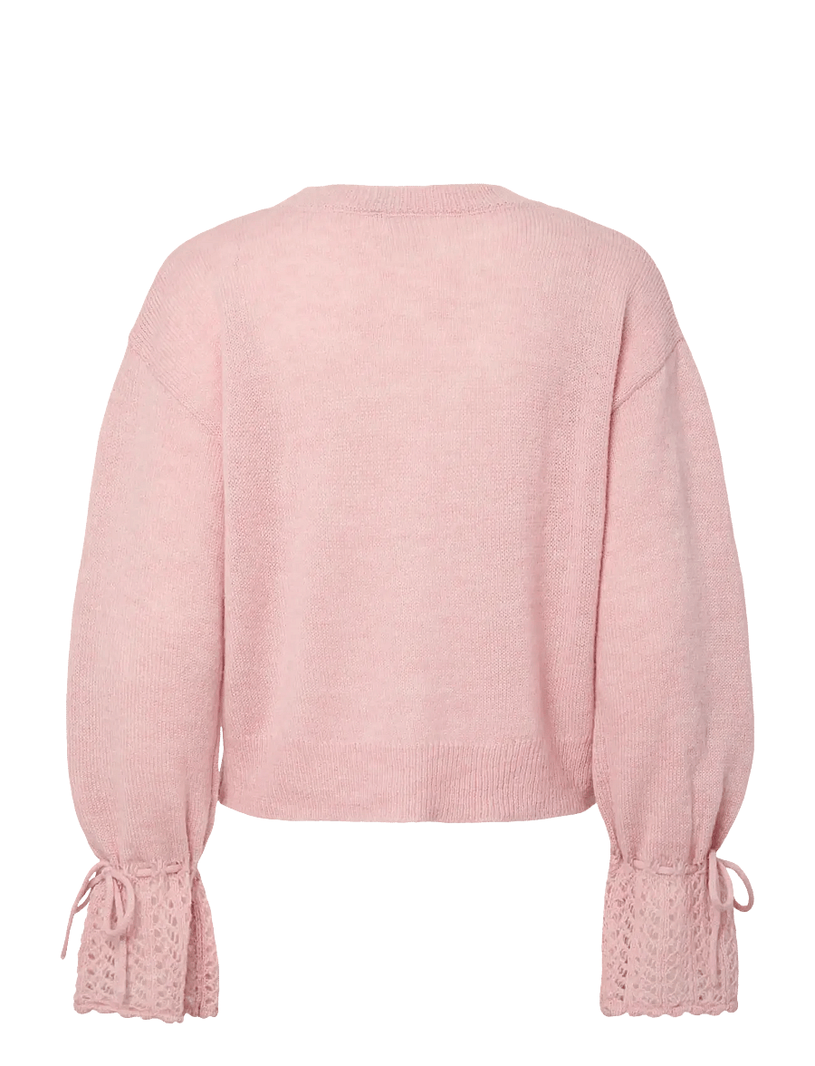 Pieces - PCSMILLA LS KNIT CARDIGAN D2D - koftor - pink tulle - 2