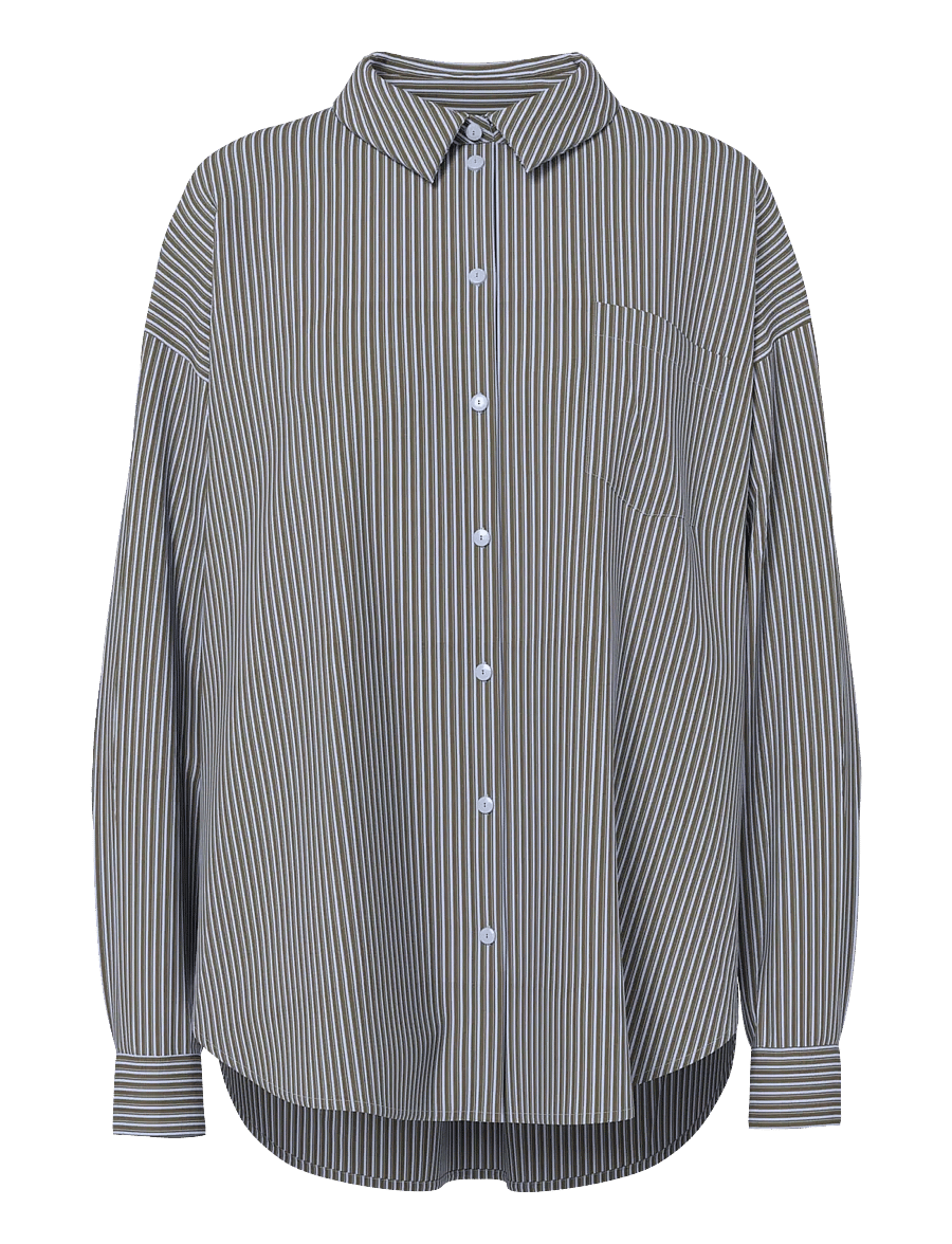 Pieces - PCEMMY LS LOOSE SHIRT WVN NOOS BC - pikkade varrukatega särgid - cashmere blue - 0
