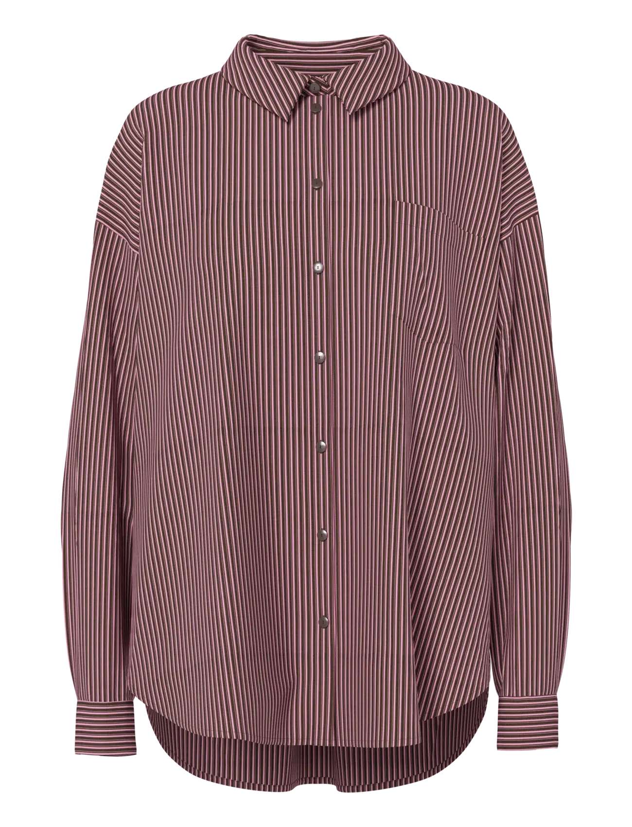 Pieces PCEMMY LS LOOSE SHIRT WVN NOOS BC - Young - HOT FUDGE / brown