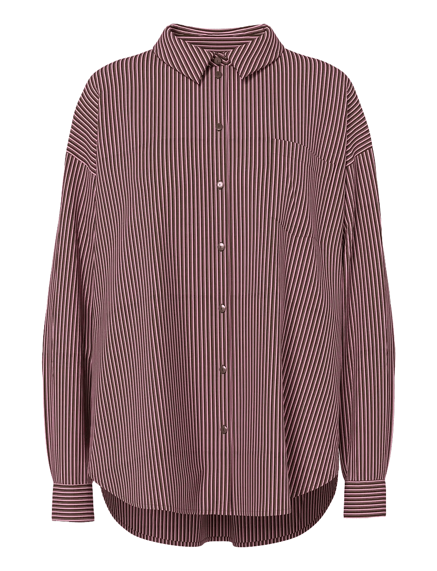 Pieces - PCEMMY LS LOOSE SHIRT WVN NOOS BC - hot fudge - 0
