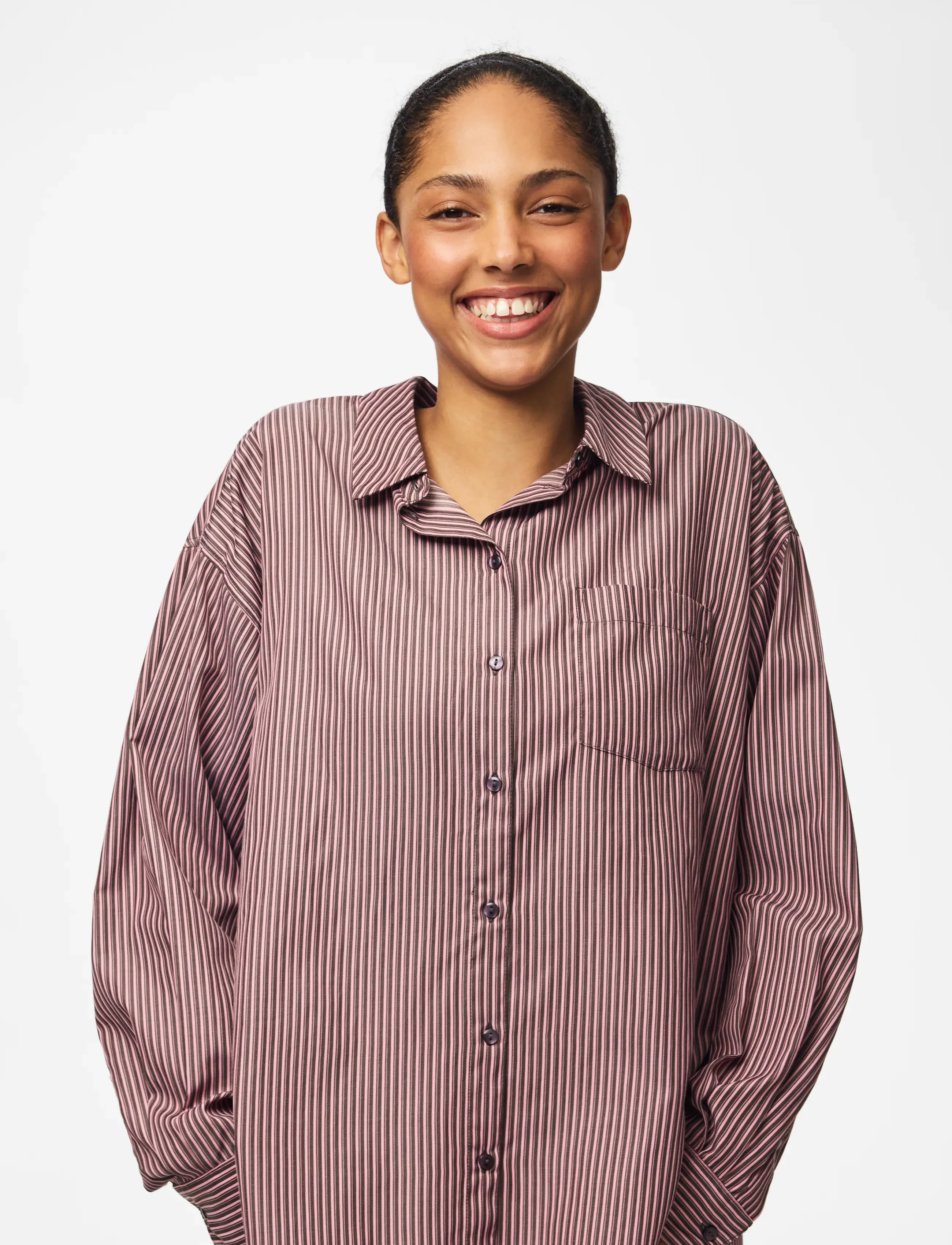 Pieces - PCEMMY LS LOOSE SHIRT WVN NOOS BC - langærmede skjorter - hot fudge - 5