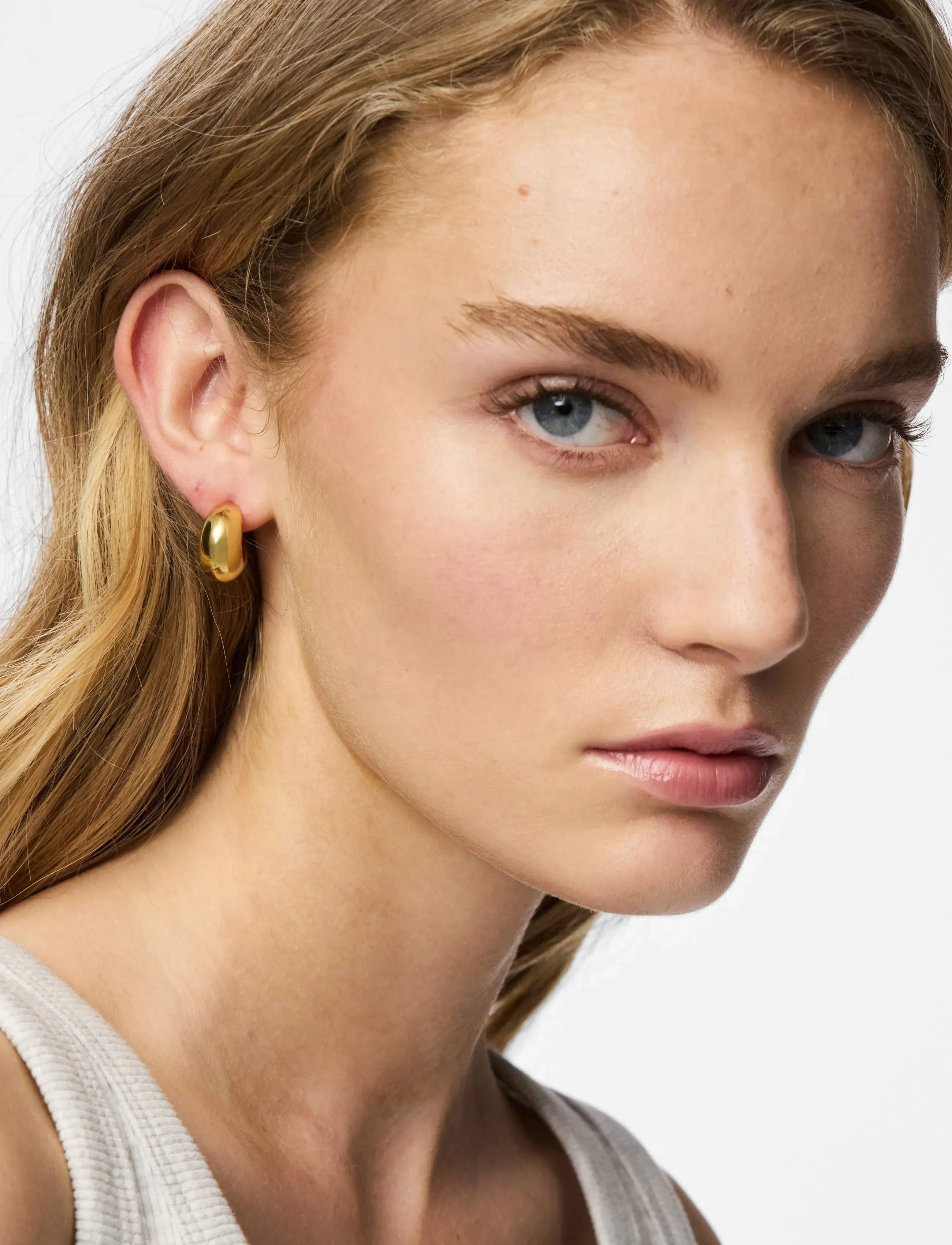 Pieces Pcdevia Earrings Box Wp, One Size, Earrings, Gold - Hoops, Frauen