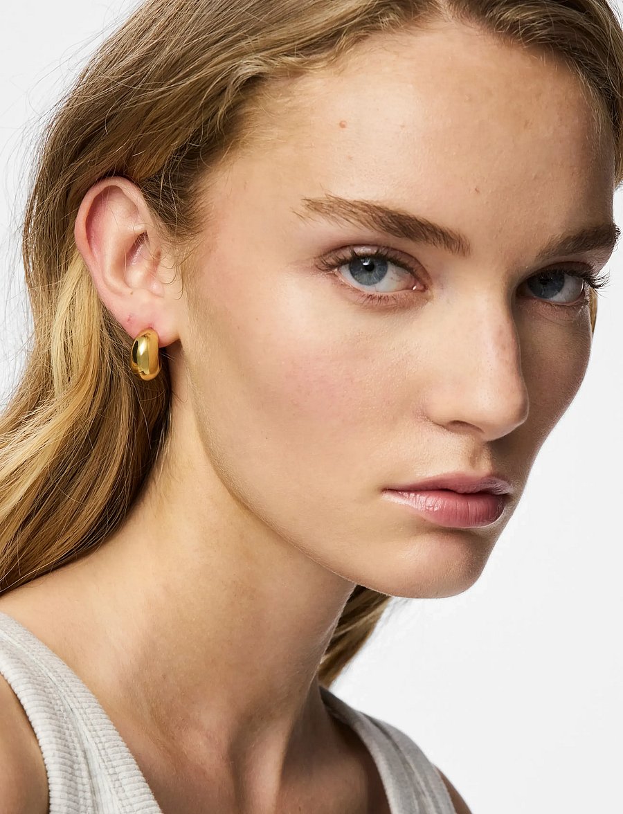 Pieces - PCDEVIA EARRINGS BOX WP - korvarenkaat - gold colour - 0