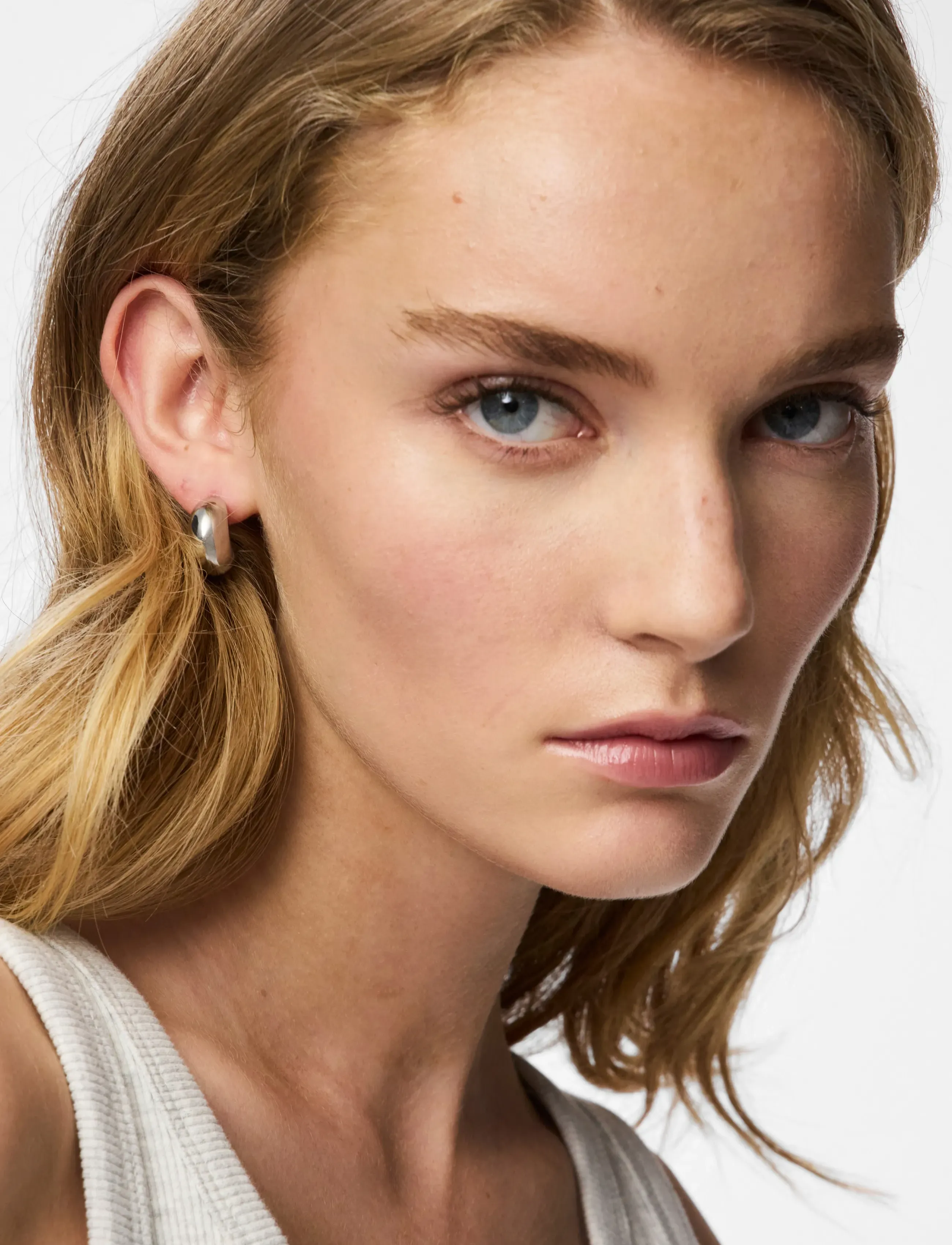 Pieces Pcdevia Earrings Box Wp, One Size, Earrings, Silber - Hoops, Frauen